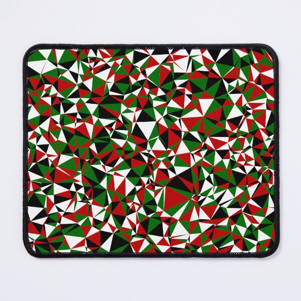 Item preview, Kenya Black, White, Red & Green Triangular Mosaic Pattern Design designed and sold by DymondDesigns.