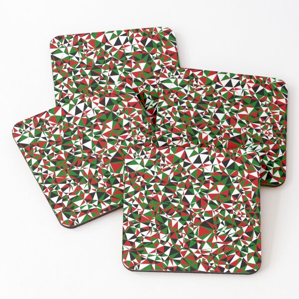 Item preview, Kenya Black, White, Red & Green Triangular Mosaic Pattern Design designed and sold by DymondDesigns.