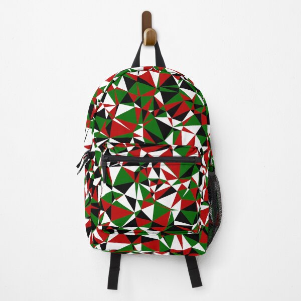 Item preview, Kenya Black, White, Red & Green Triangular Mosaic Pattern Design designed and sold by DymondDesigns.