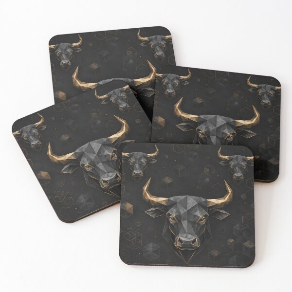 Item preview, Dark Geometric Bull - Crystal Mosaic Art designed and sold by PrintGo26.