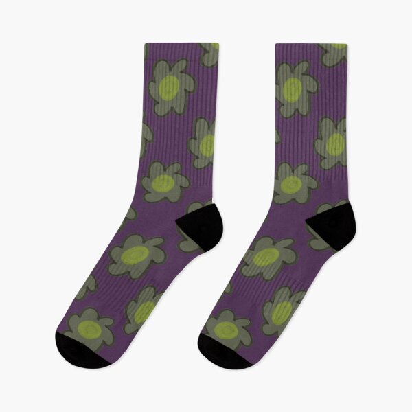 Item preview, Green Floral Pattern Vintage Retro Groovy Purple Background designed and sold by CaramelCo.