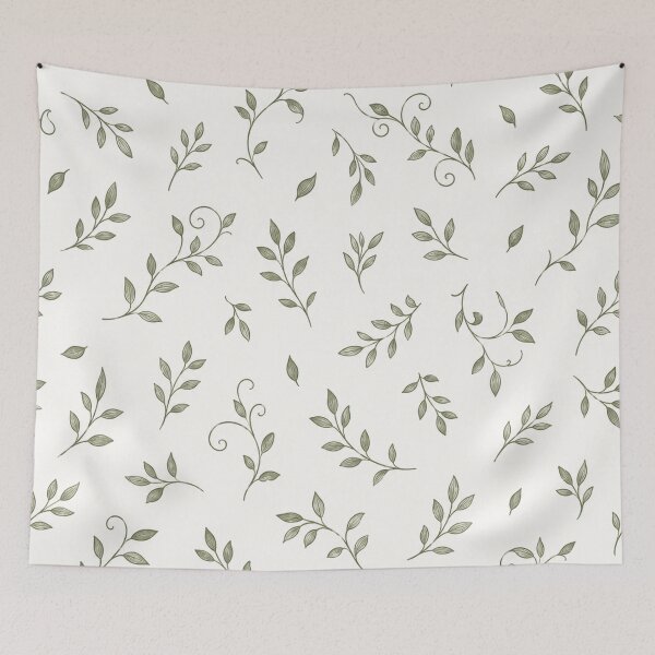 Item preview, Minimalist Green Vine Leaves Botanical Nature Pattern Fall Color Fall Season designed and sold by Luvjesus2.