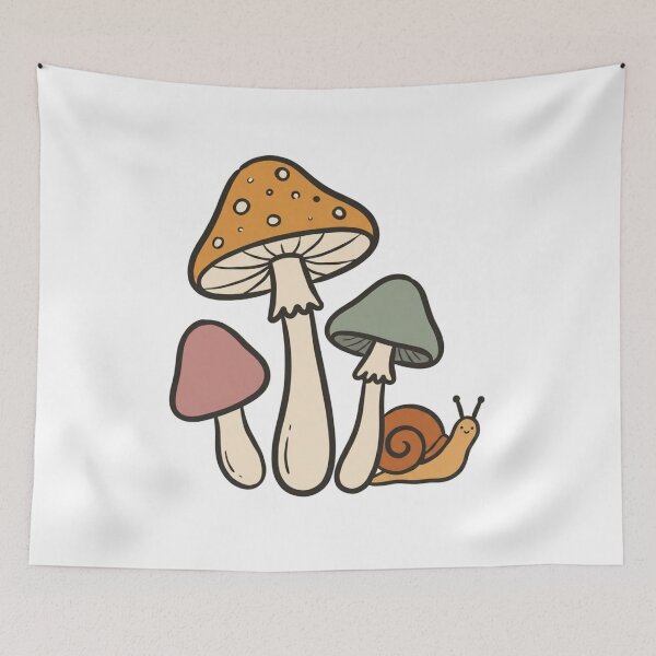 Item preview, Cute Mushrooms with Snail Retro Cottagecore | Whimsical Forest Nature" designed and sold by wingoo22.