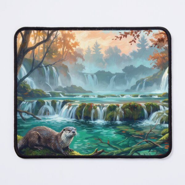 Item preview, Plitvice Lakes Croatia Autumn Waterfall designed and sold by RedPeaStudio.