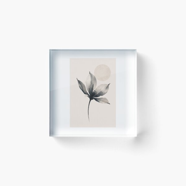 Item preview, Silent Bloom | Minimal Nordic Flower Illustration designed and sold by Norvian.