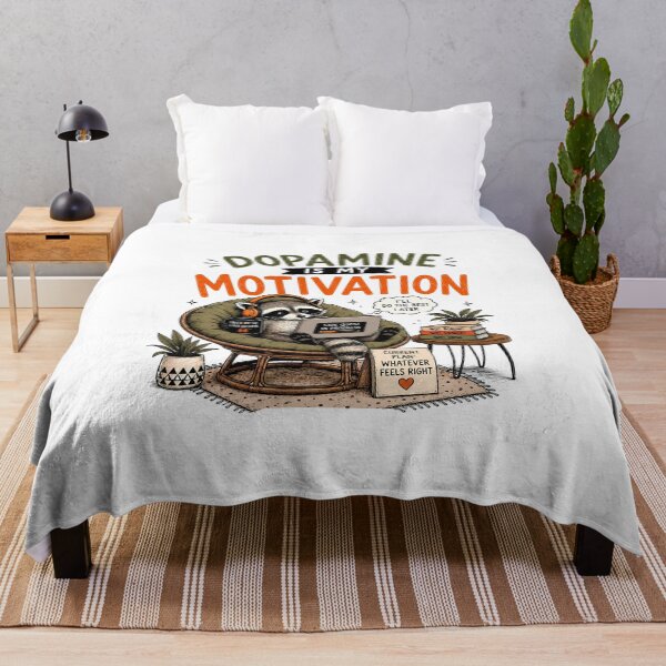 Item preview, ADHD Dopamine Is My Motivation Raccoon Neurodivergent Humor Quote designed and sold by Marti’s Shop Corner.