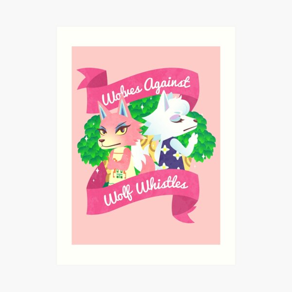 Wolves Against Wolf Whistles Art Print