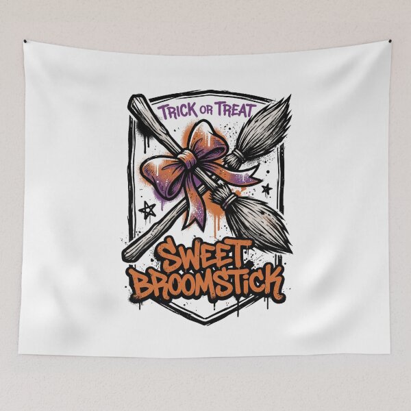 Item preview, Sweet Broomstick Trick or Treat Urban Witch Halloween Design Tee designed and sold by DarylWelsh2024.
