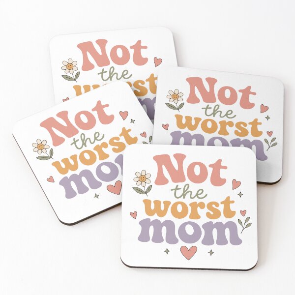 Item preview, Not the Worst Mom Sarcastic Retro Floral designed and sold by pixiedustpaint.