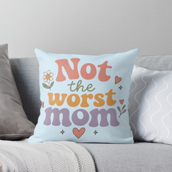 Item preview, Not the Worst Mom Sarcastic Retro Floral designed and sold by pixiedustpaint.