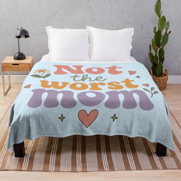 Item preview, Not the Worst Mom Sarcastic Retro Floral designed and sold by pixiedustpaint.