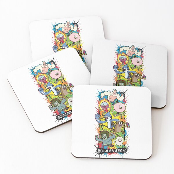 Item preview, Regular Show Group Running Splatter Art designed and sold by FreakToons.