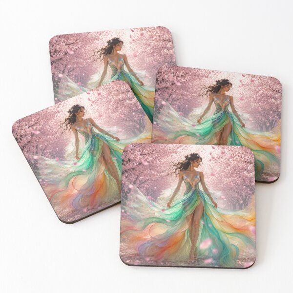 Item preview, Ethereal Rainbow Dress Under Cherry Blossoms designed and sold by aurelixagency.