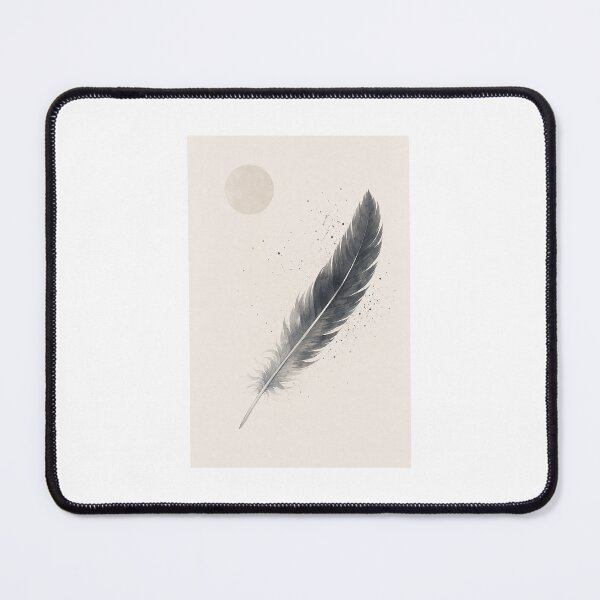 Item preview, Silent Frost | Minimal Nordic Feather Illustration designed and sold by Norvian.