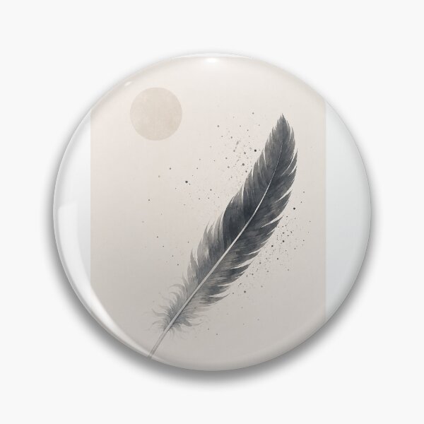 Item preview, Silent Frost | Minimal Nordic Feather Illustration designed and sold by Norvian.