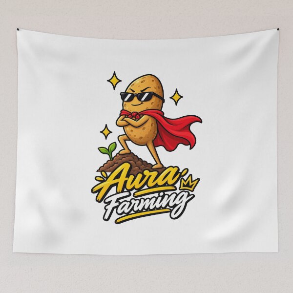 Item preview, Aura Farming Funny Potato Superhero Meme Gamer Gen Z Humor designed and sold by RaulWeirdAndFun.