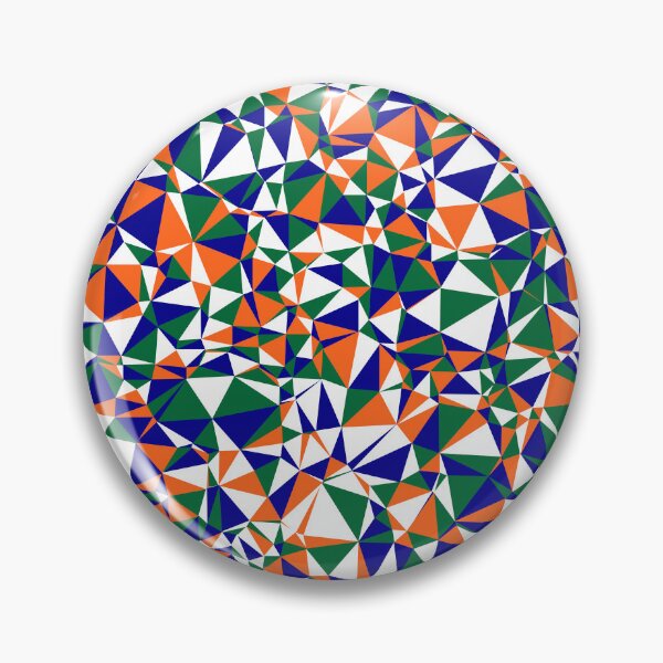Item preview, India (Bharat) Orange, White, Green & Blue Triangular Mosaic Pattern Design designed and sold by DymondDesigns.