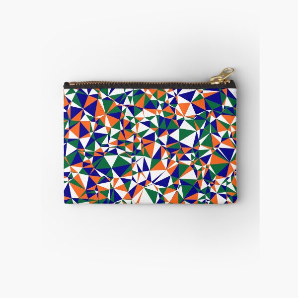 Item preview, India (Bharat) Orange, White, Green & Blue Triangular Mosaic Pattern Design designed and sold by DymondDesigns.