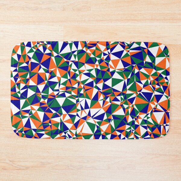 Item preview, India (Bharat) Orange, White, Green & Blue Triangular Mosaic Pattern Design designed and sold by DymondDesigns.