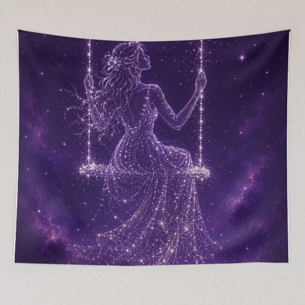 Item preview, Starlit Woman on Cosmic Swing designed and sold by aurelixagency.