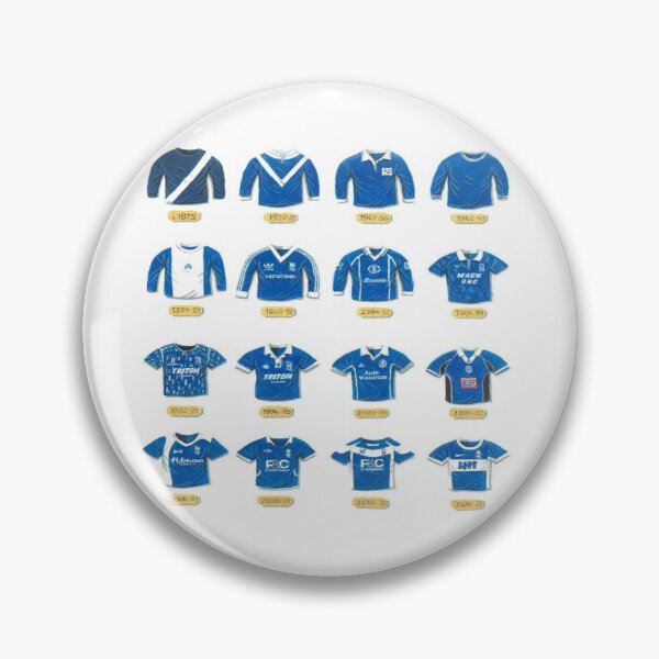 Item preview, Birmingham City FC Classic Kit History — Illustrated Art Print designed and sold by PoloPrintsUK.