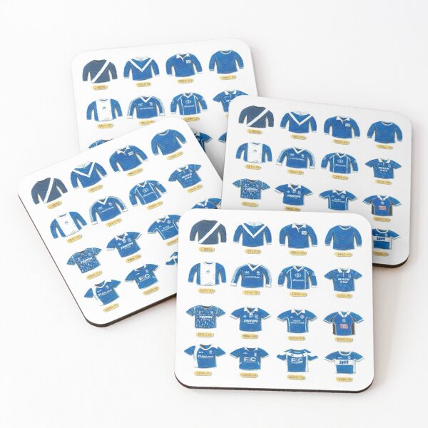 Item preview, Birmingham City FC Classic Kit History — Illustrated Art Print designed and sold by PoloPrintsUK.