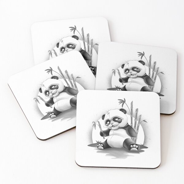 Item preview, Cute Panda Eating Bamboo At Sunset designed and sold by amidst-no-whale.