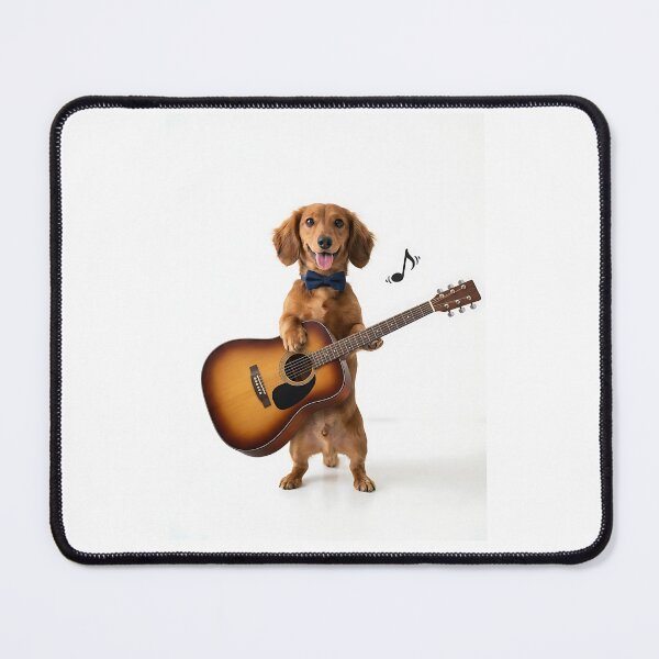 Item preview, Dachshund Playing Guitar - Wiener Dog Rock Music Lover Gift designed and sold by PictoVibe.