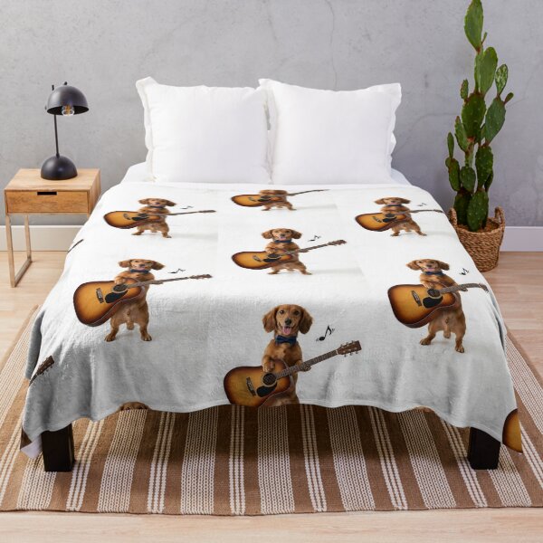 Item preview, Dachshund Playing Guitar - Wiener Dog Rock Music Lover Gift designed and sold by PictoVibe.