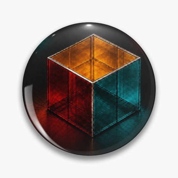 Item preview, Geometric Crystal Cube - Neon Glow Dark Abstract Design designed and sold by PrintGo26.