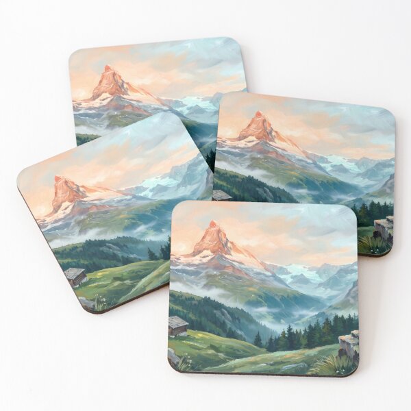 Item preview, Matterhorn Switzerland Alpine Sunrise designed and sold by RedPeaStudio.