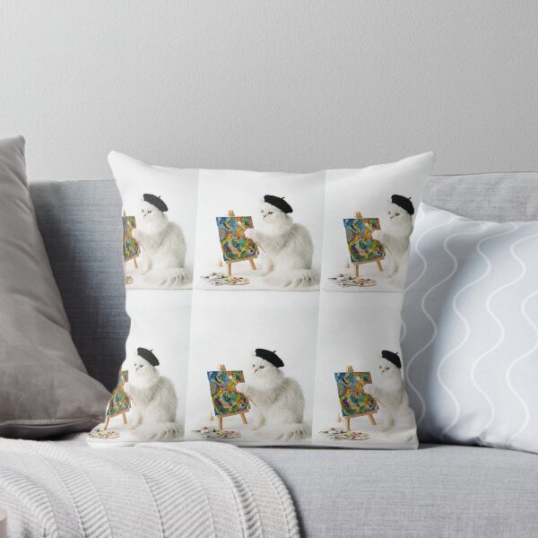 Item preview, Persian Cat Painting - Artistic Kitty Feline Painter Lover Gift designed and sold by PictoVibe.