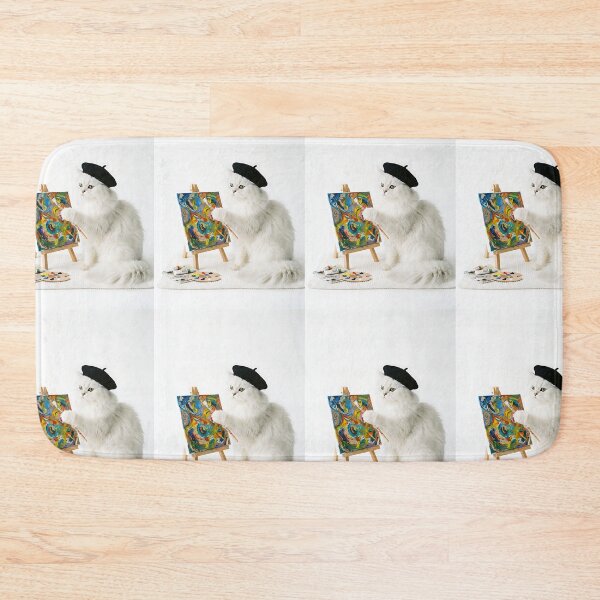 Item preview, Persian Cat Painting - Artistic Kitty Feline Painter Lover Gift designed and sold by PictoVibe.