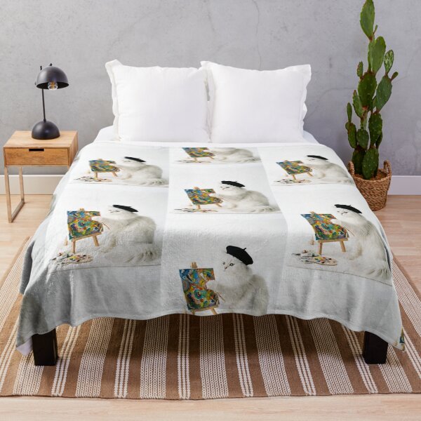 Item preview, Persian Cat Painting - Artistic Kitty Feline Painter Lover Gift designed and sold by PictoVibe.