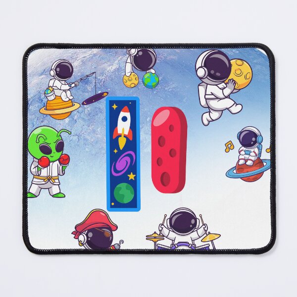Item preview, Letter I Cute Space Astronaut Alien Monogram Pattern designed and sold by BoldcreationsM.