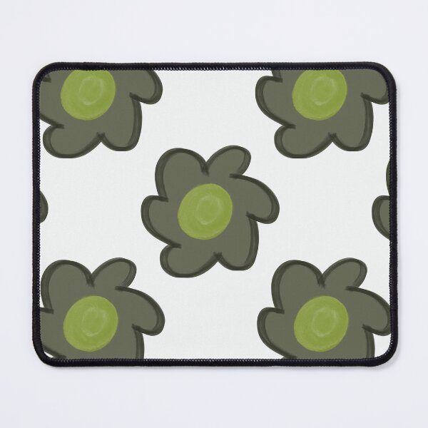 Item preview, Retro Olive Green Daisy Floral Pattern designed and sold by CaramelCo.