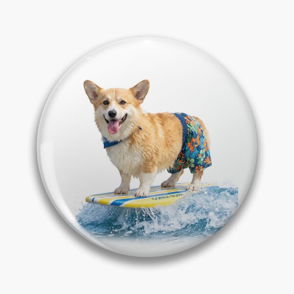 Item preview, Corgi Surfing - Beach Pup Summer Wave Corgi Life Lover Gift designed and sold by PictoVibe.