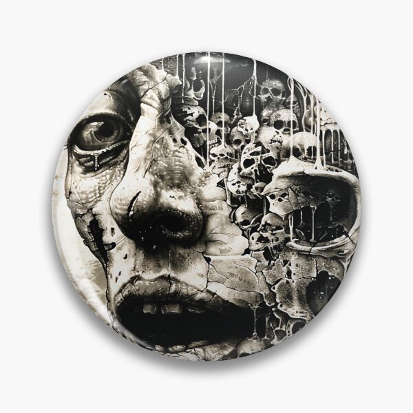 Item preview, Fantasy Sci-Fi Imaginary Surreal Nightmare Face With Skulls designed and sold by DEC02.
