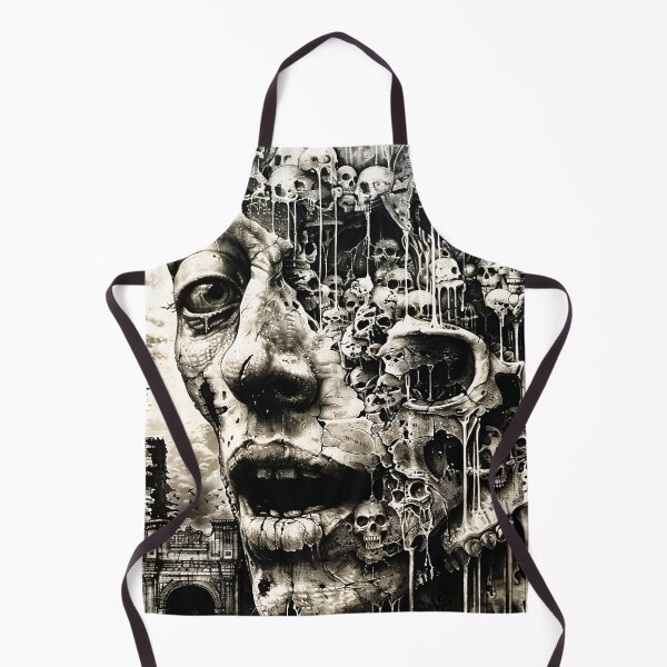 Item preview, Fantasy Sci-Fi Imaginary Surreal Nightmare Face With Skulls designed and sold by DEC02.