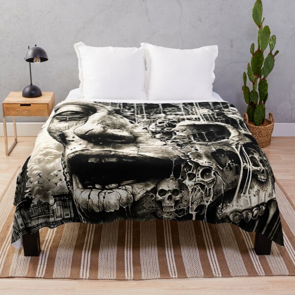 Item preview, Fantasy Sci-Fi Imaginary Surreal Nightmare Face With Skulls designed and sold by DEC02.