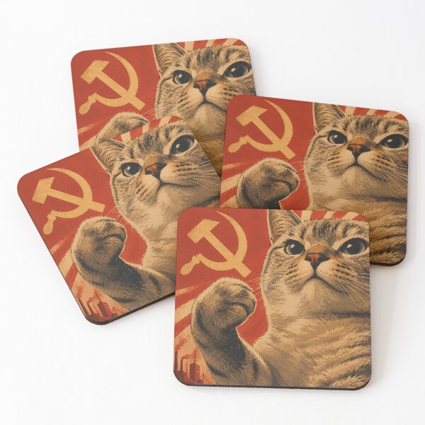 Item preview, Communist Cat Soviet Propaganda Poster | Revolutionary Cat designed and sold by Extravanganzza.