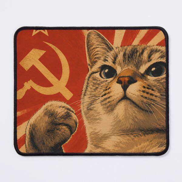 Item preview, Communist Cat Soviet Propaganda Poster | Revolutionary Cat designed and sold by Extravanganzza.