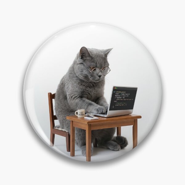 Item preview, British Shorthair Cat Coding - Tech Kitty Programmer Lover Gift designed and sold by PictoVibe.