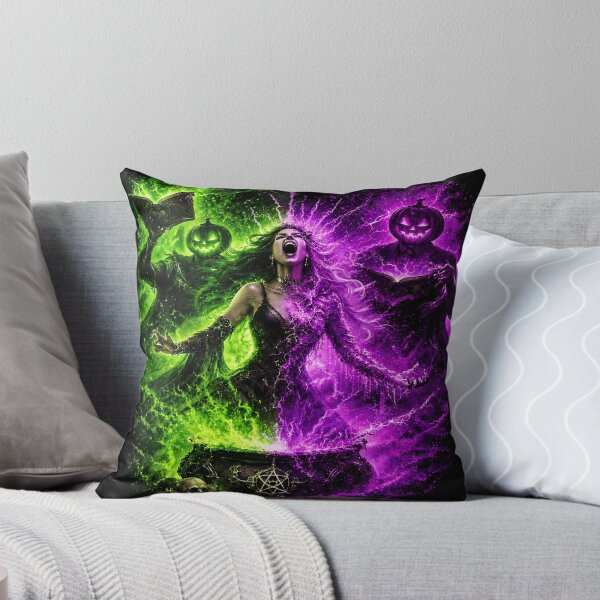 Item preview, Headless Horseman Elemental Ritual – Green & Purple Dark Fantasy Art designed and sold by TheHorsemanRidesAgain.