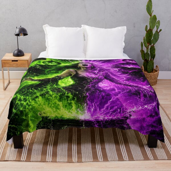 Item preview, Headless Horseman Elemental Ritual – Green & Purple Dark Fantasy Art designed and sold by TheHorsemanRidesAgain.