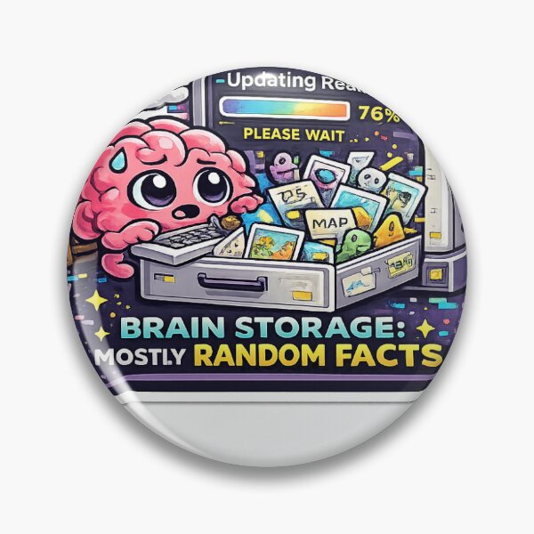 Item preview, Brain Storage Mostly Random Facts Sticker designed and sold by dearstickers.