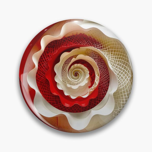 Item preview, Intricate Spiral of Red and White designed and sold by Vicky Brago-Mitchell®.