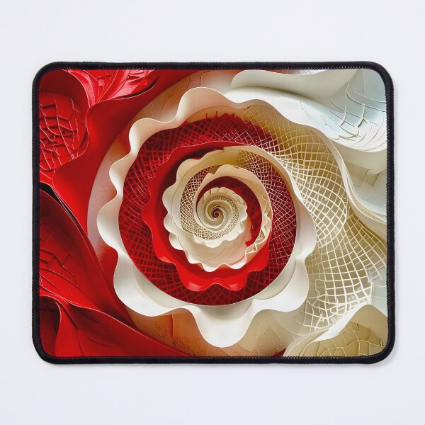 Item preview, Intricate Spiral of Red and White designed and sold by Vicky Brago-Mitchell®.