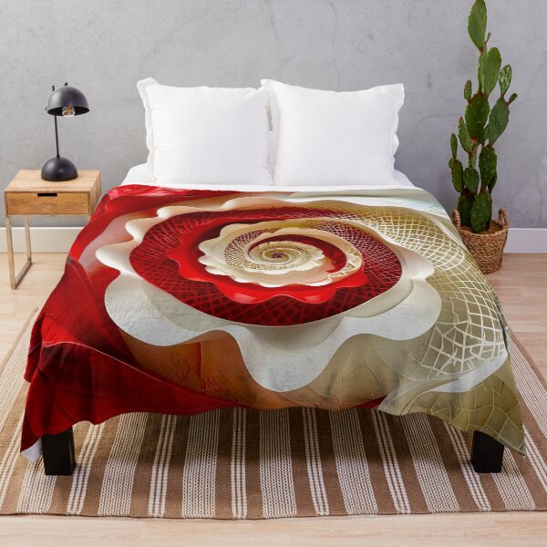 Item preview, Intricate Spiral of Red and White designed and sold by Vicky Brago-Mitchell®.