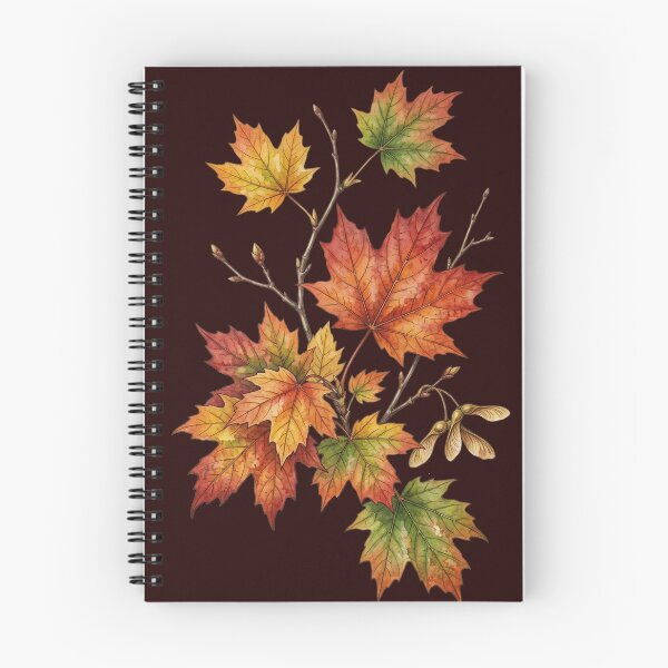 Item preview, Autumn Maple Leaves Branch Botanical Watercolor Illustration designed and sold by LinaValearte.
